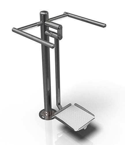 TOLYMPMovement Device Ski Trainer V2A Stainless Steel for Outdoor Use for Multi-Generation Park Playground Company Fitness