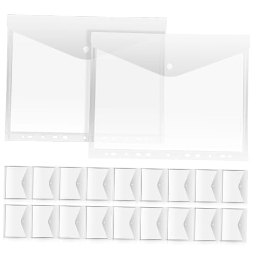 Pochette classeur transparente plastique A4 classeur anneaux fermeture pression organiseur