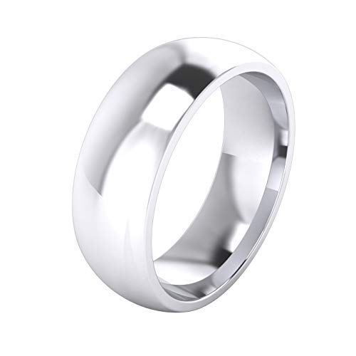 Bague en argent sterling massif 7 mm mat brossé alliance unisexe