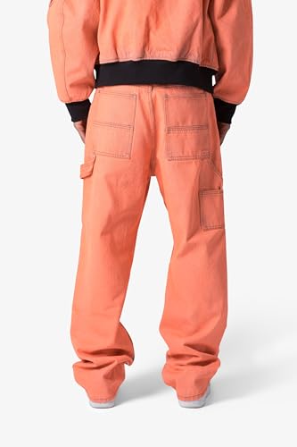 mnml Men's Ultra Baggy Double Knee Denim-Orange4
