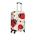 QSMBNET Travel Luggage Cover Ladybug Spandex Suitcase Protector Washable Baggage Covers Fashion Elastic Scratch-Resistant Luggage Cover Protector Fits 18-32 Inch Luggage