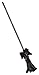 Black Feather Costume Witch Broom
