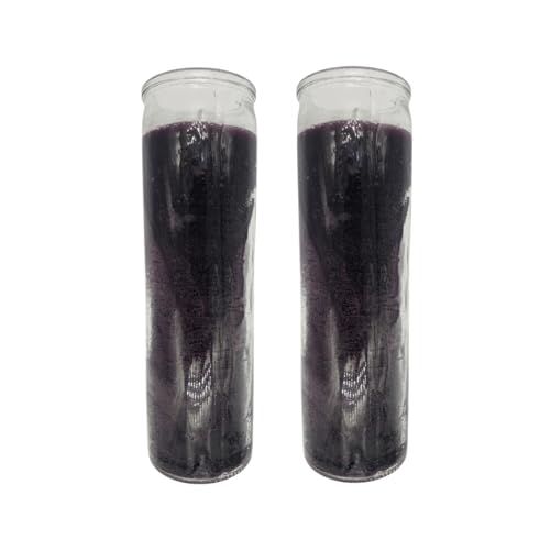 Generic Plain Purple Glass Candle 2 Pack