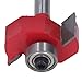T Type Router Bit Tungsten Alloy Ball Shaped PTFE Coated Woodworking Milling Cutter for Professional Woodworkers and DIY Enthusiasts 1/4in Shank Durable and Precise Tool (1/4x1/2)
