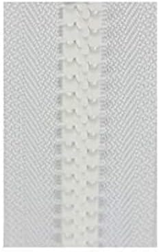 200 Yards YKK Vislon Zipper Chain - 9/16" Tape - White - #5VS