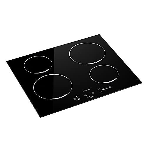 Empava 24" Built-In Electric Induction Cooktop With 4 Elements Power Boost Burners In Black Vitro Ceramic Glass, 24 Inch #TOP3