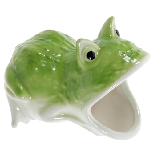 Toddmomy Maceta De Suculenta De Cerámica Forma De Rana Maceta Decorativa De Cartoon Drenaje para Plantas Pequeñas y Decoración del Hogar