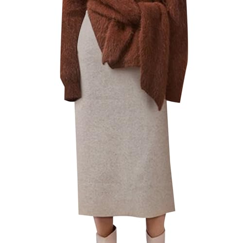 Jupe crayon rétro en laine haut de gamme pour femme moderne