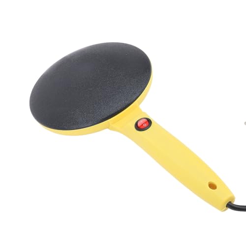 Crepera Eléctrica, Máquina para Hacer Crepes, Largo con Base Amarilla para Uso Doméstico (Enchufe de la UE 220V)
