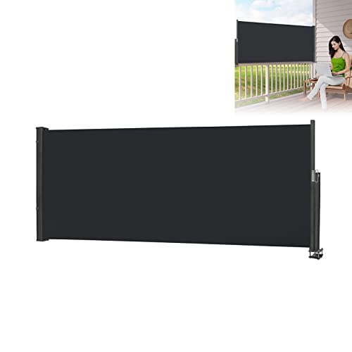 ACXIN Tenda da sole laterale allungabile, frangivento, in tessuto per terrazza e balcone, (120 x 300 cm, antracite)