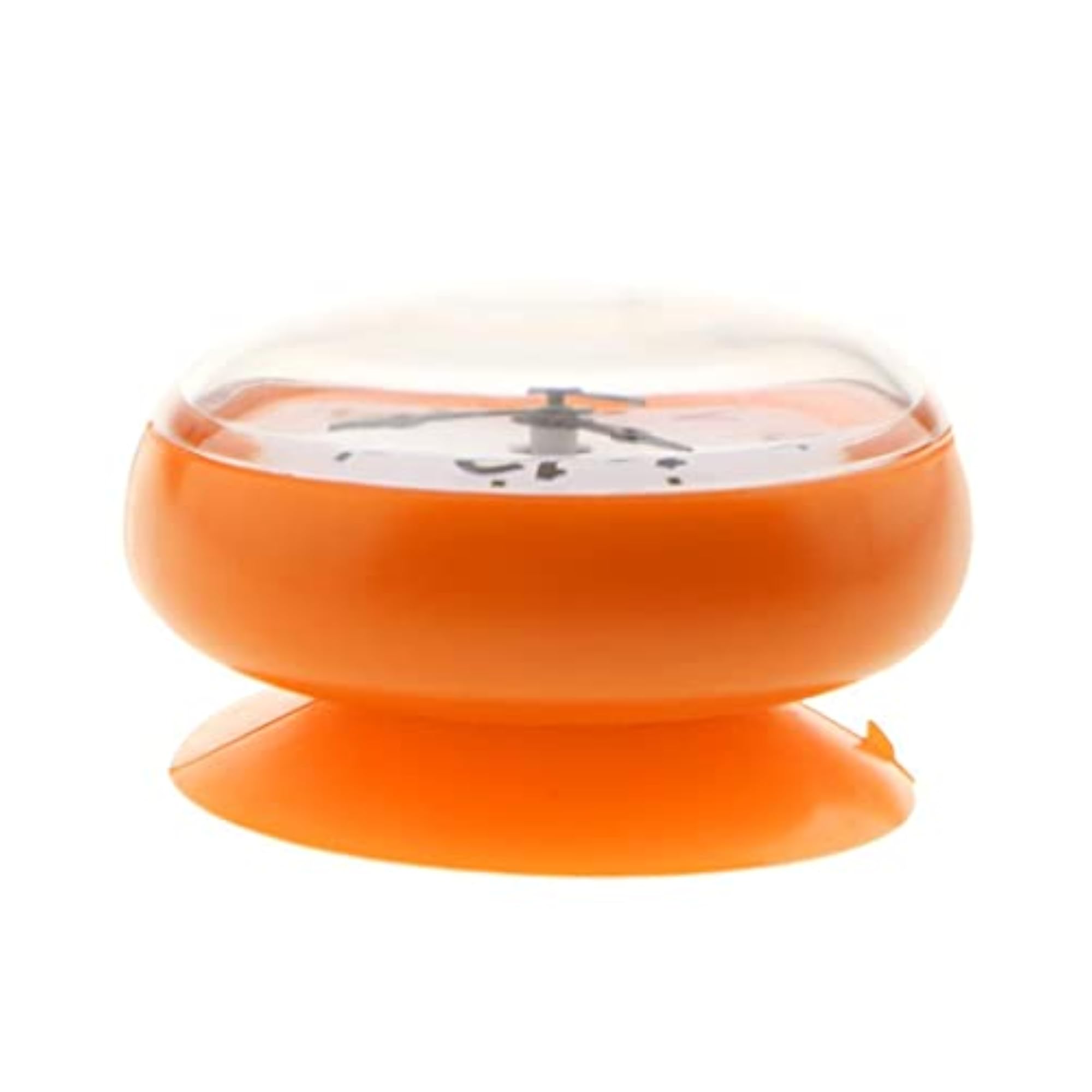 Silicone Waterproof Suction Cup Clock, Orange