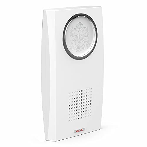 Fybros Om Musical Bell for Home with GAYATRI Mantras and Flashing Light -Operated with Two AA Batteries- Made in India