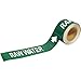 Brady Self-Adhesive Pipe Marker: RAW Water, 2" H x 12" W, Roll of 25 Each, Fits Pipes 2.5" Dia. Thru 6" Dia.