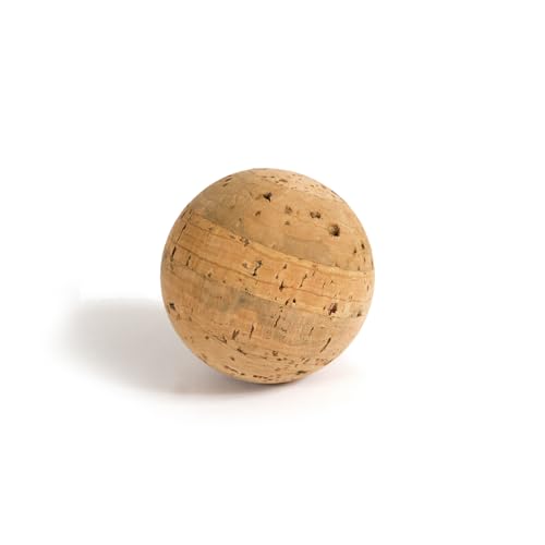 Yoga Studio Bolas de masaje de corcho sin marca, bola de terapia de punto de activación, rodillo de bola de corcho para tensión muscular, alivio de tejido profundo (3 cm)
