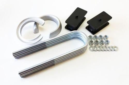 RTZ - Compatible with Dodge RAM 1500 Pickup Full Lift kit Front 3" Forged Delrin Spring Spacers + Front Stem Shock Extenders + Rear Fabricated Steel Tapered 1.5" Lift Block Kit Leveling 2wd
