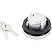 United Pacific S1301 Triple Chrome Vented Locking Gas Cap w/2 Keys for Various 1947-71 Chevy & Ford Vehicles, All Metal Cap – One Cap w/2 Keys