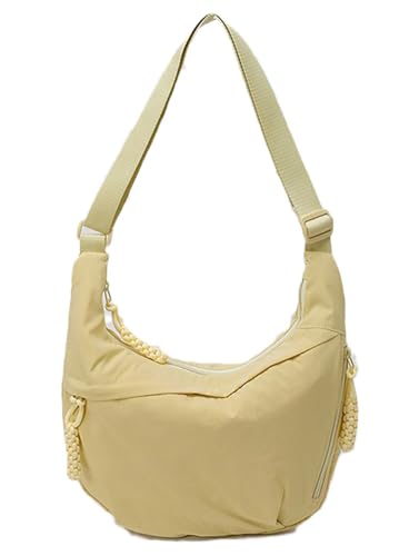 Image of Hobo Bag for Women Men Crescent Shoulder Bag Retro Nylon Canvas Crossbody Bag Slouchy Corduroy Dumpling Bag Purse | Retro