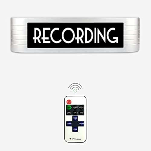 DGBAIZ Recording Studio LED Light Sign, Illuminated Warning Sign, Different Lighting Modes Wireless Using with Remote Control, for Recording Bar Pub Radio Home Decoration