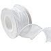 Perlenband Geschenkband Weiß,4.5m Perlenband Chiffon-Band,Transparente Hochzeit Diamantene Hochzeit Deko,Perlengirlande Spitzenband,für Hochzeits Blumen DIY Bastelarbeiten Nähen Handwerk Verpackung