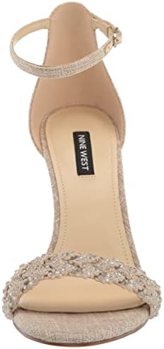 Nine West Women's MORELOV Heeled Sandal, Natural 110, 5 | Image 1