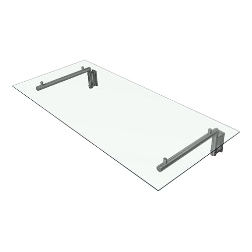 Pensilina, Tettoia Modulabile In Vetro, Porta Finestre Da Esterno, Impermeabile Resistente alla Corrosione in Acciaio Inossidabile per Porte Esterne - 120x80 cm