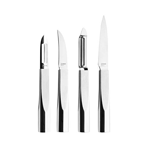 DEGRENNE | Luxury French Kitchen Peelers | L'Econome by Starck Collection | Set of 4 | Satinless Steel