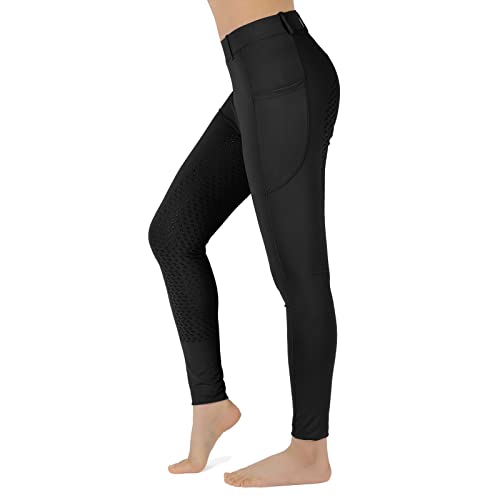 Turnhier Riding Pants For Girls Performance Belt Loops Full Seat Silicone Equestrian Breeches Horse Riding Tights thumb #1