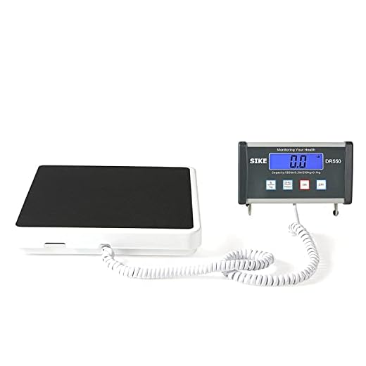 SIKE Medical Digital Floor Scale, Portable - Easy to Read Digital Display - Heavy Duty - Home, Hospital & Physician Use - Pound & Kilogram Settings - 12-1/2" x 12" x 1-7/8" Platform - 550 lb Limit
