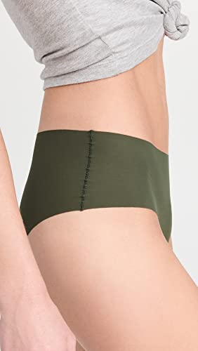 Calvin Klein Women's Invisibles Seamless Hipster Panties, 3 Pack, White/Winter Linen/Money Tree, Small #TOP4