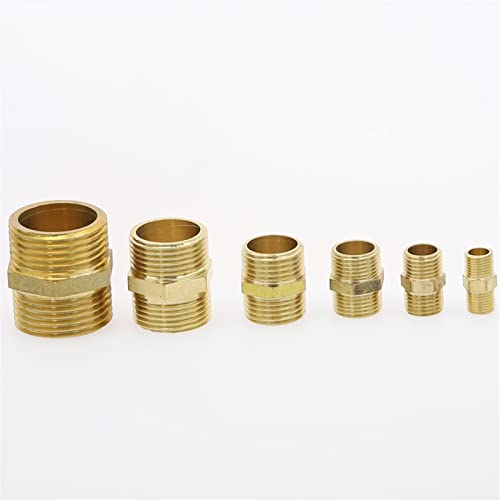 Adaptador de latón 1/8 BSP macho manguito hexagonal para fontanería 3