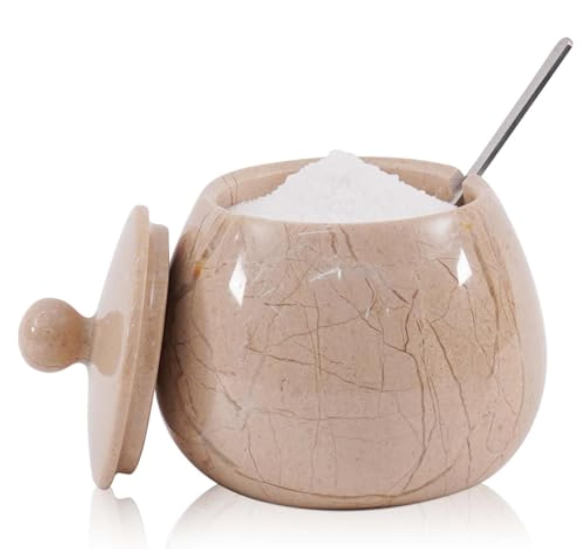 Verona Handmade Salt Box with Lid, 4 Inches