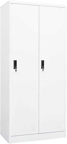 Armario de almacenamiento alto, armario de almacenamiento con puertas, con cerradura y barra colgante, armario de almacenamiento para oficina en disponible en Yaxa Colombia