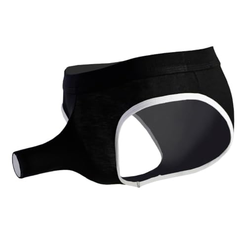 Elephant Underwear For Men Sexy Ice Silk Thong Breathable Hollow Out Erotic Shorts