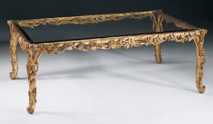 Amazon.com: Carved Wood In Gold Leaf Coffee Table : Home & Kitchen