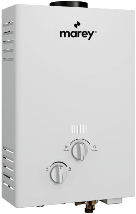Back view of the MAREY GA10FLP Tankless Water Heater