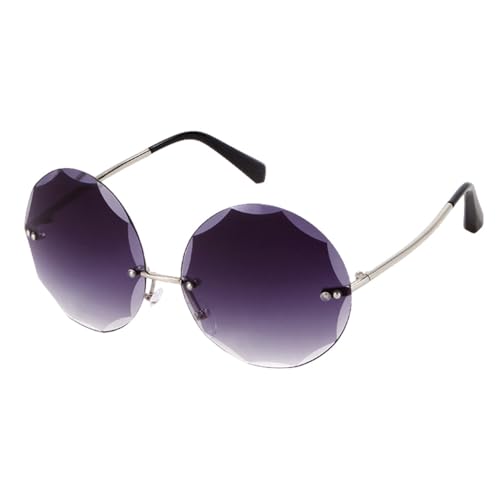 Lunettes de soleil rondes sans bords MUTYNE verres transparents surdimensionnés