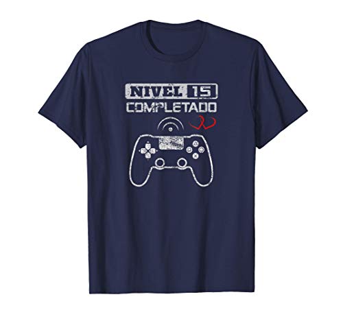 Nivel 15 Completado 15 Aniversario Boda 15 Años Hombre Mujer Camiseta