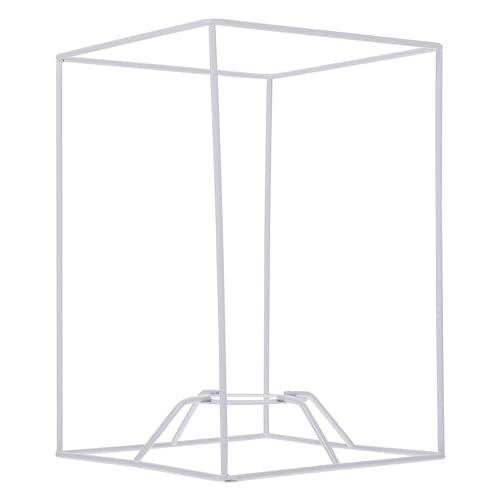 Image of NOLITOY Metal Lampshade Frame,Square DIY Ceiling Light Bracket Lamp Shade Frame Light Bulb Guard Chandelier Lampshade Accessory for Bedroom Room