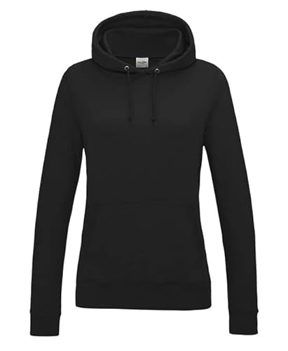 AWDis Women's Girlie College Hoodie, Black (Jet Black), 16 (Manufacturer Size:X-Large)