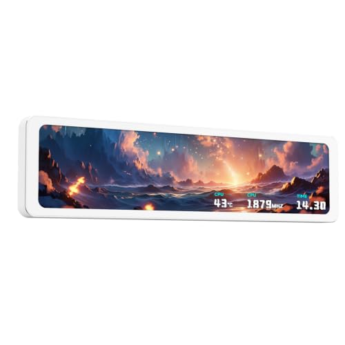 Image of Trofeo Vision 11.3 LCD White, 1920x400 Resolution-Support Switching Between Multiple Dynamic Images /Videos,Magnetic Display Screen-11.3in,Customize Display-Image /Video