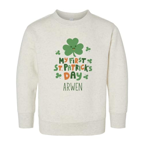 My First St. Patrick's Day Arwen Kids Sweatshirt Toddler 2T Natural Heather