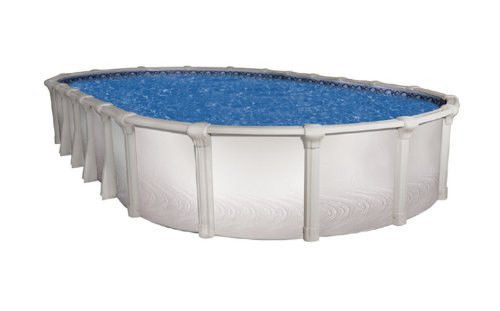 Backyard Leisure Pools 15' x 30' Oval Pool Package - 15'x30'x54 High Above Ground Morada RTL Swimming Pool with Mystri Gold Unibead 25 Gauge Liner and Complete Filter & Accessory Package