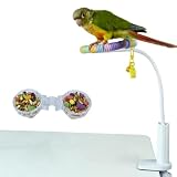 Perchoir pour perroquet | avec clochette gamelle jouets à clipser - Accessoires Pour Perch...