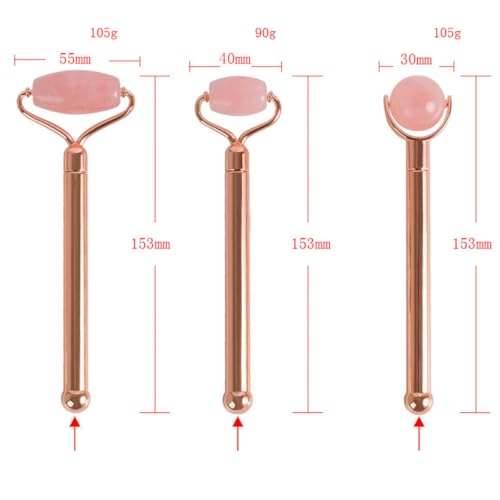 Rouleau de massage facial masseur anti-statique en jade pour visage et yeux - 4