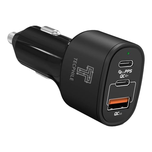 Image of C1903 Pd 60W Car Charger Dual Type-C Pd Fast Charging & USB A Output, Led Indicator, Compact & 4 Fold Protection,for iPhone 16 /15 /14, IPad Pro /Air, Samsung Galaxy S24 /S23 /Note 20, Pixel 8 /7
