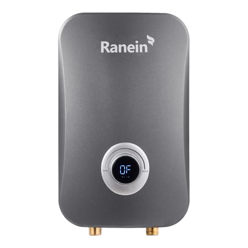 Ranein Electric Tankless Water Heater, 11Kw 240v, On Demand Instant Water Heater with CSA Certification, IPX4 Waterproof, LED Display, Self Modulating Energy Saving, Ideal 1-2 Point of Use