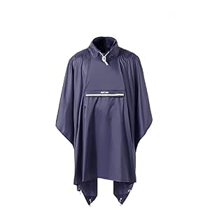 alpenmüller® Poncho Pluie Imperméable Vainqueur du Test de Pluie en Vélo Dames Hommes Pluie Cape Vélo Casque de Pluie Protection de Pluie | Le Poncho de Pluie Original 7inOne Multi-usage