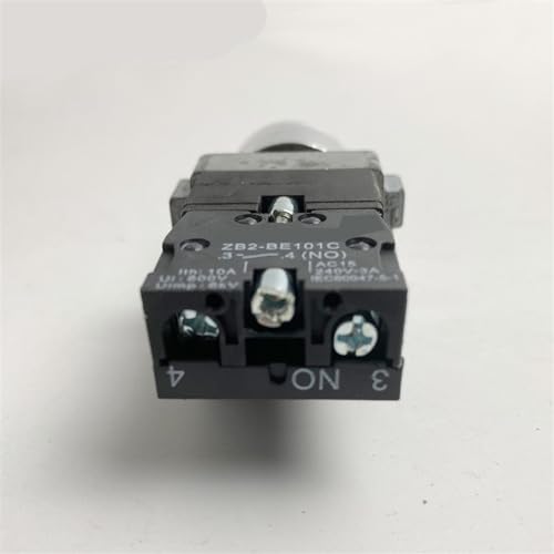 Interruptor de botón XB2 con autorreinicio instantáneo y luz LED roja para panel de 380V 7