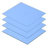 Thermal Pads 4 Pcs 6w/Mk 100 * 100mm 0.5mm 1mm 1.5mm 2mm Highly Temperature Heat Resistant Silicone Cooling Pad Non Conductive for Heatsink Cpu Gpu Ssd Ic Led Smd and Electronic Cooling