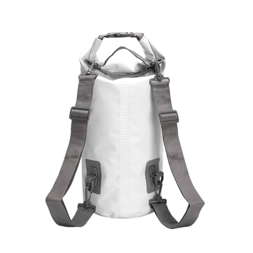 Dry Bag Waterproof blanco, 15L mochila impermeable de almacenamiento seco ligera con cierre enrollable para viaje, natación, navegación, kayak, camping y playa miniatura 1